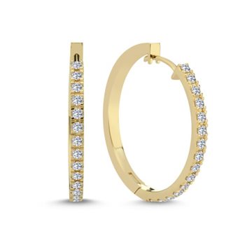 Nuran - Creoler m. i alt 0,60ct. W/Si - 14kt Rødguld