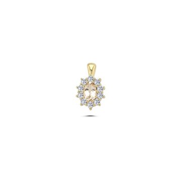 Nuran - Dawn Vedhæng m. morganit + 10x0,03ct w/si - 14kt Rødguld