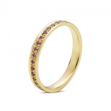 Nuran - Diwa Ring i 14kt guld med Pink Safir 