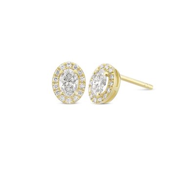 Nuran - Elvira Ørestikker m. 0,64ct. W/si - 14kt Rødguld