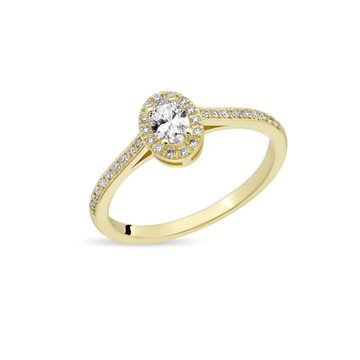 Nuran - Elvira Ring m. 0,41ct. W/si - 14kt Rødguld