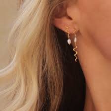 Izabel Camille - Vilma Earring lang- Forgyldt sølv