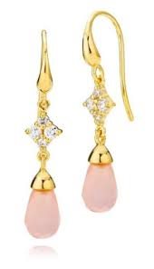 Izabel Camille - Angelina Earrings Pink - Forgyldt