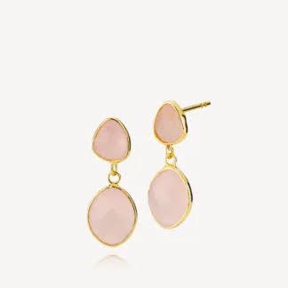Izabel Camille - Sara Earrings Pink - Forgyldt sølv
