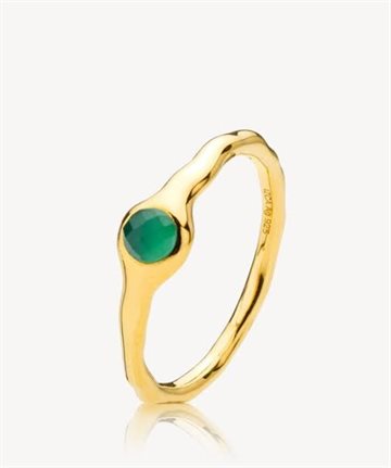 Izabel Camille - Anthena aqua green ring forgyldt Sølv