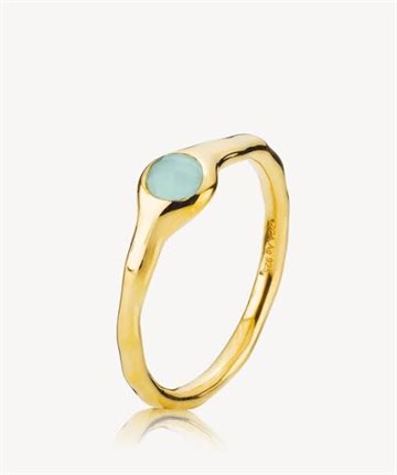 Izabel Camille - Anthena aqua green ring forgyldt Sølv