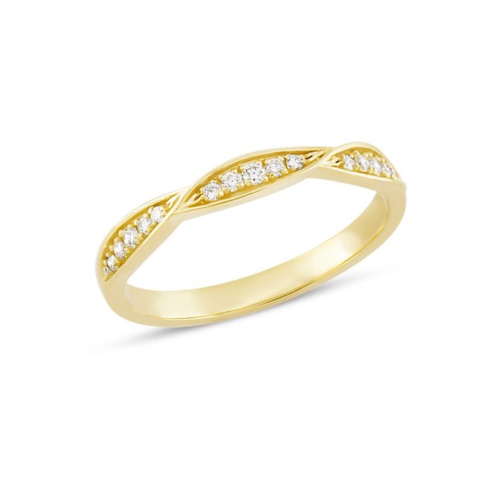 Nuran - Lilja Leaf ring i 14kt guld med 0,15ct 