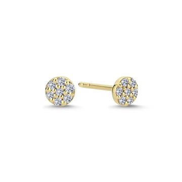 Nuran - Maggie Ørestikker m. i alt 0,12ct. W/Si - 14kt Rødguld