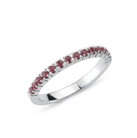 Nuran - 14kt guld Perá ring Rubin str. 55