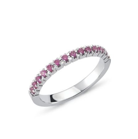 Nuran - 14kt guld Perá ring Pink Safir str. 55