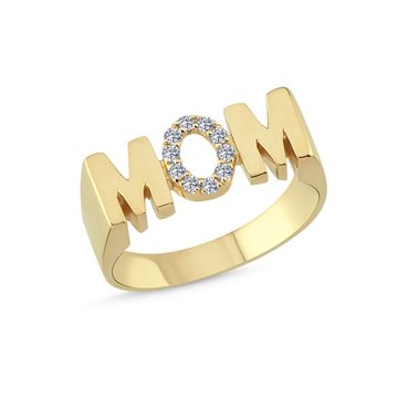 Nuran - MOM Ring i 14kt guld m. 0,05ct 