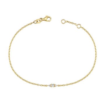 Nuran - Petit Armbånd m. 0,09ct. W/si - 14kt Rødguld