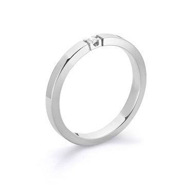 Nuran - Promise ring 9kt Hvidguld m/diamant str.54