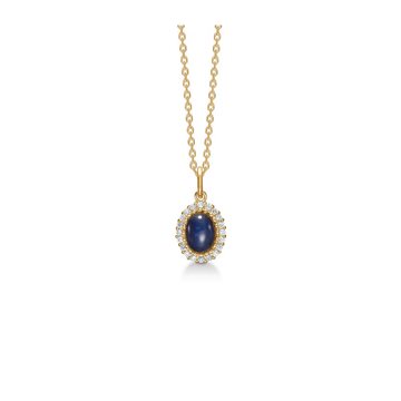 Mads Ziegler - Royal Sapphire vedhæng 14kt m. safir og diamanter 0,12ct W/SI