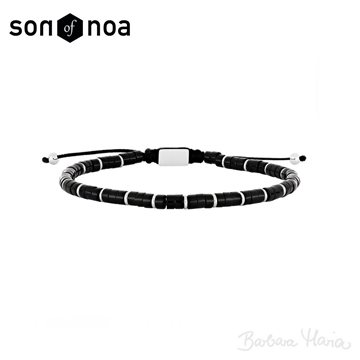 SON of NOA - Armbånd m. onyx og stål