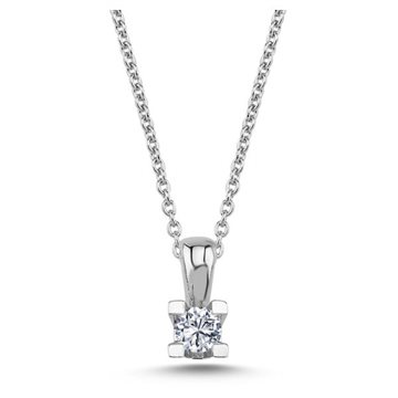 Nuran - STAR Vedhæng 6greb m. 0,15ct w/si - 14kt Hvidguld