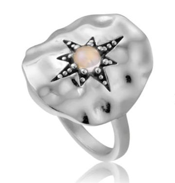 Bykjaergaard - North star ring 925 sølv med opal