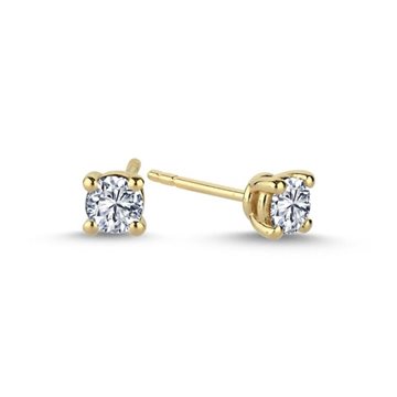 Nuran - The One Øreringe m. 2x0,33ct. W/si - 14kt Rødguld