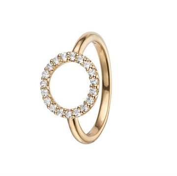 Christina Jewelry & Watches - Topaz Circle Ring - forgyldt sølv 800-3.20.B