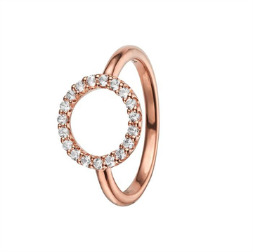 Christina - Topaz Circle Ring rosaforgyldt sølv