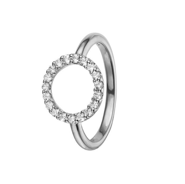 Christina - Topaz Circle Ring sølv